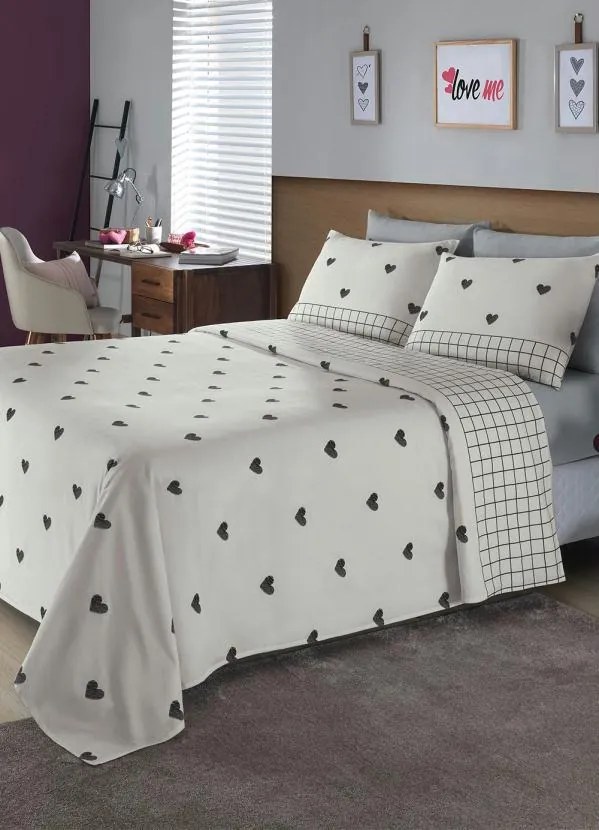 Jogo de Cama 150 Fios Branco King 4 Peças