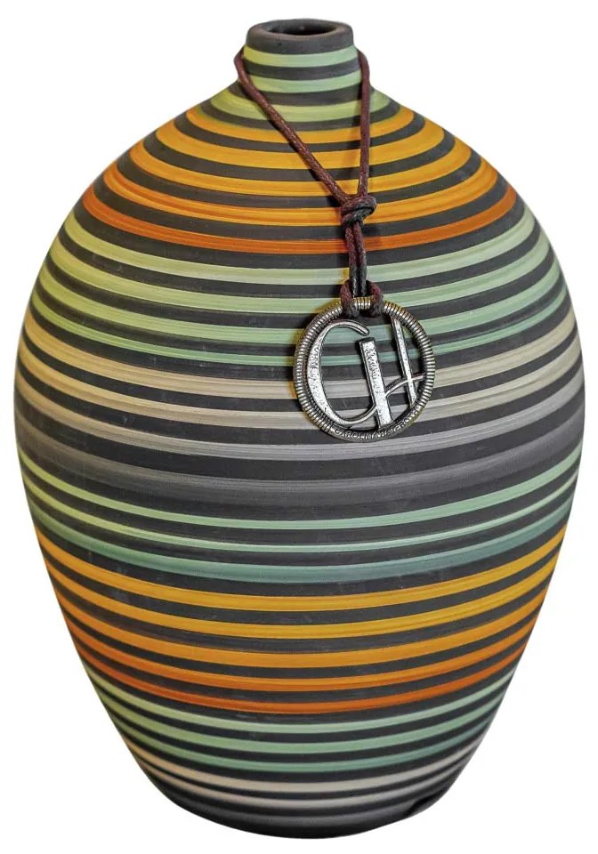Vaso Mini decorativo em Cerâmica Carolina Haveroth – Maruaga Listrada Fosco