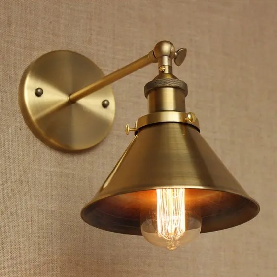 Arandela de parede de ferro vintage, luminária para cafeteria, sala de edison, arandela em américa, estilo industrial, loft