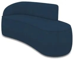 Sofá 2 Lugares Para Sala 140cm Orgânico Wendi Boucle Azul I01 - Mpoze