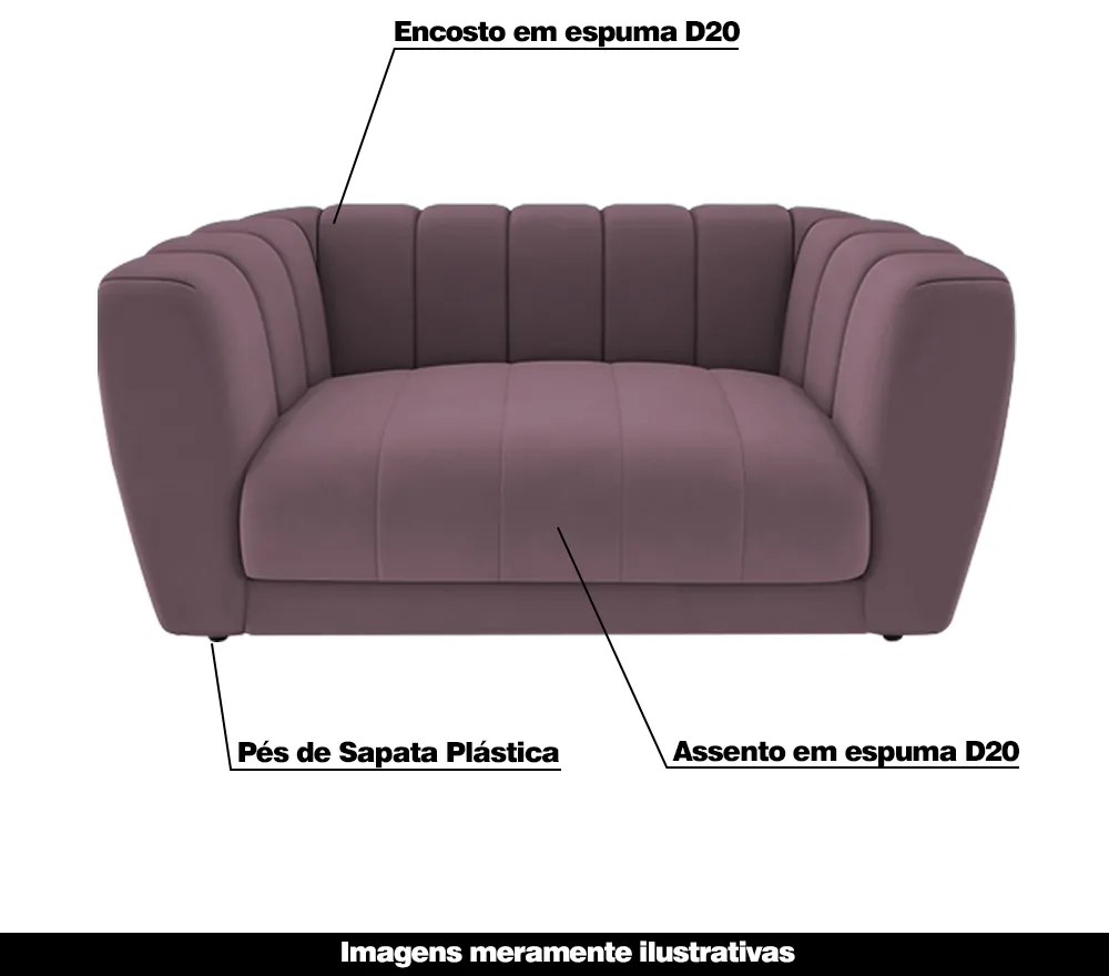 Poltrona Caminha para PET Scooby Veludo Rosê G45 - Gran Belo