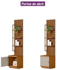 Painel Ripado com Mesa de Apoio Industrial 1 Módulo 44cm Golden L06 Na