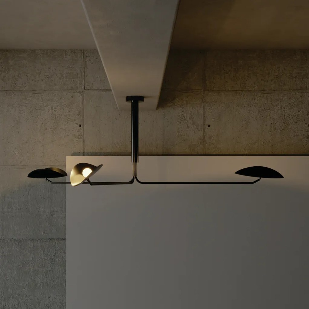 Pendente Trio 144X120X55Cm Por Waldir Junior - Usina 51110/3 (BZ-M - Bronze Metálico)