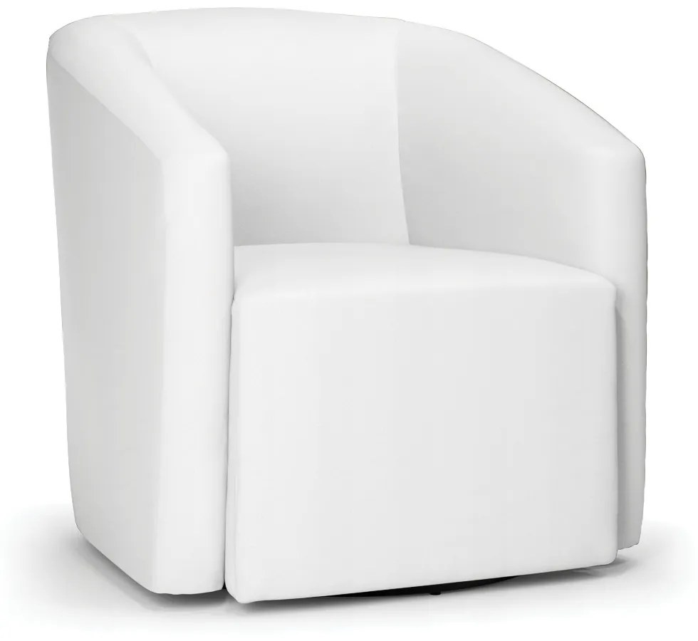 Poltrona Decorativa Base Giratória Kit 2 Stella Max Sintético D03 - D'Rossi - Branco