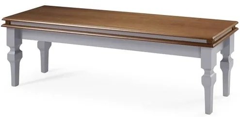 Banco Charlotte Assento Imbuia Base Cinza Escuro 150cm - 68150 Sun House
