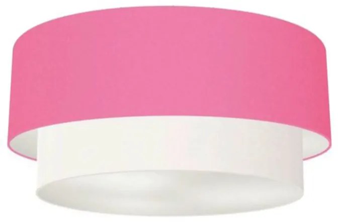 Plafon de Sobrepor Cilíndrico SP-3062 Cúpula Cor Rosa Bebê Branco