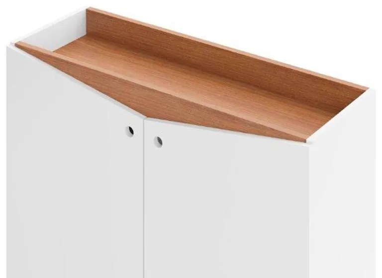Sapateira Aparador Multifuncional Com 2 Portas - Branco Amadeirado