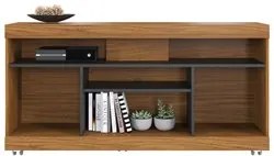 Rack Bancada para TV até 55 Polegadas 136cm Yara Noce Milano/Preto Fos