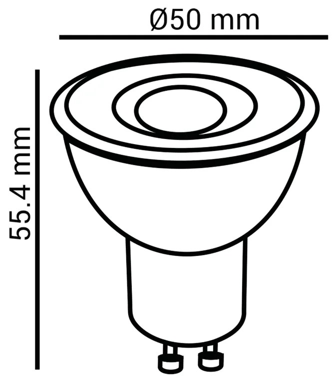 Lâmpada Mr16 Dicroica Gu10 4,8W 210Lm 6500K 36° Bivolt | Opus Lp 37141