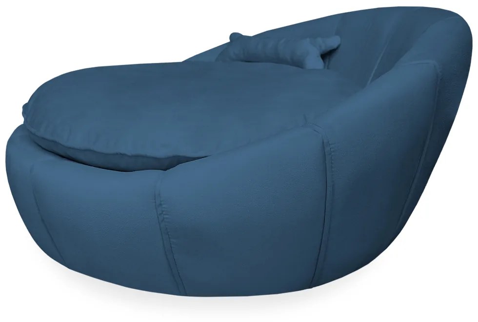 Cama Pet Ariel para Cães e Gatos Almofadada Veludo Cores - Azul Marinho