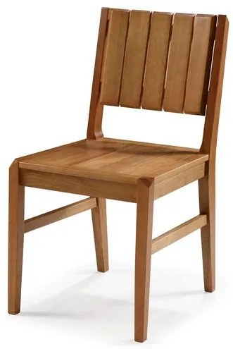 Cadeira Salvador Verniz Mel Encosto Ripado 43cm - 60446 Sun House