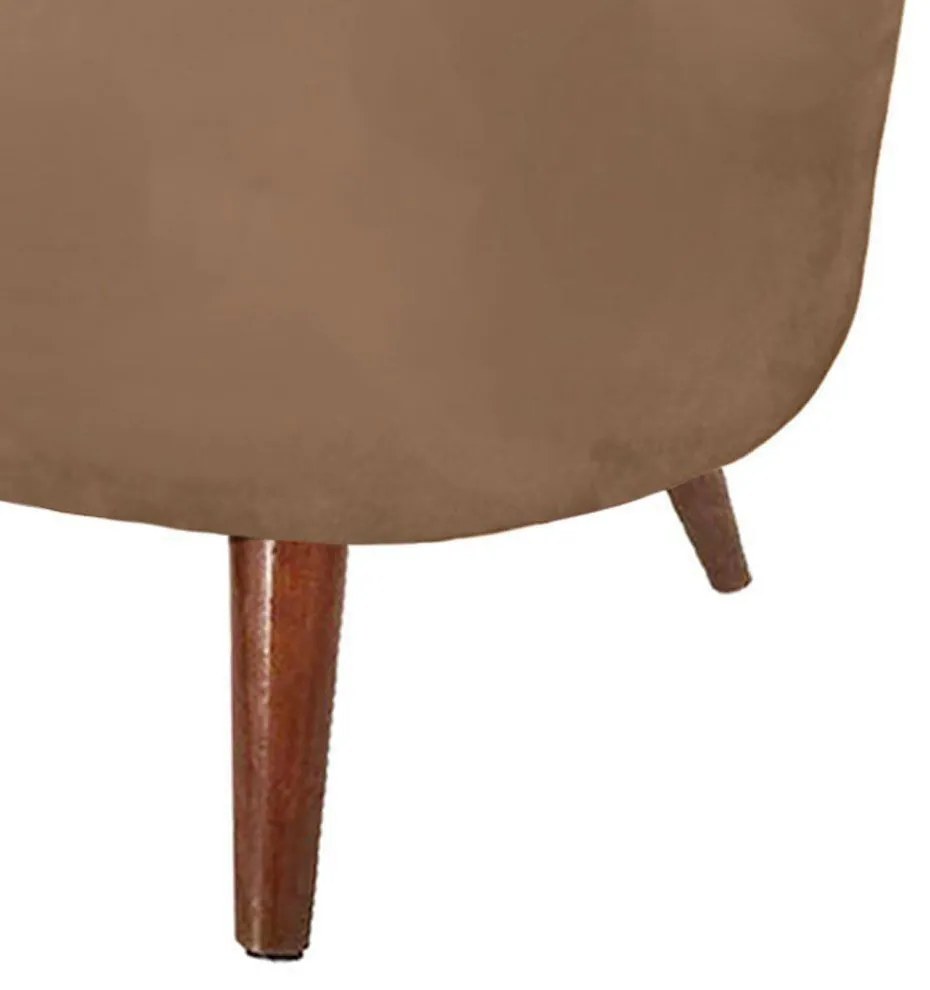 PUFF BANQUETA DECORATIVA DORA REDONDO SU - Marrom Rato