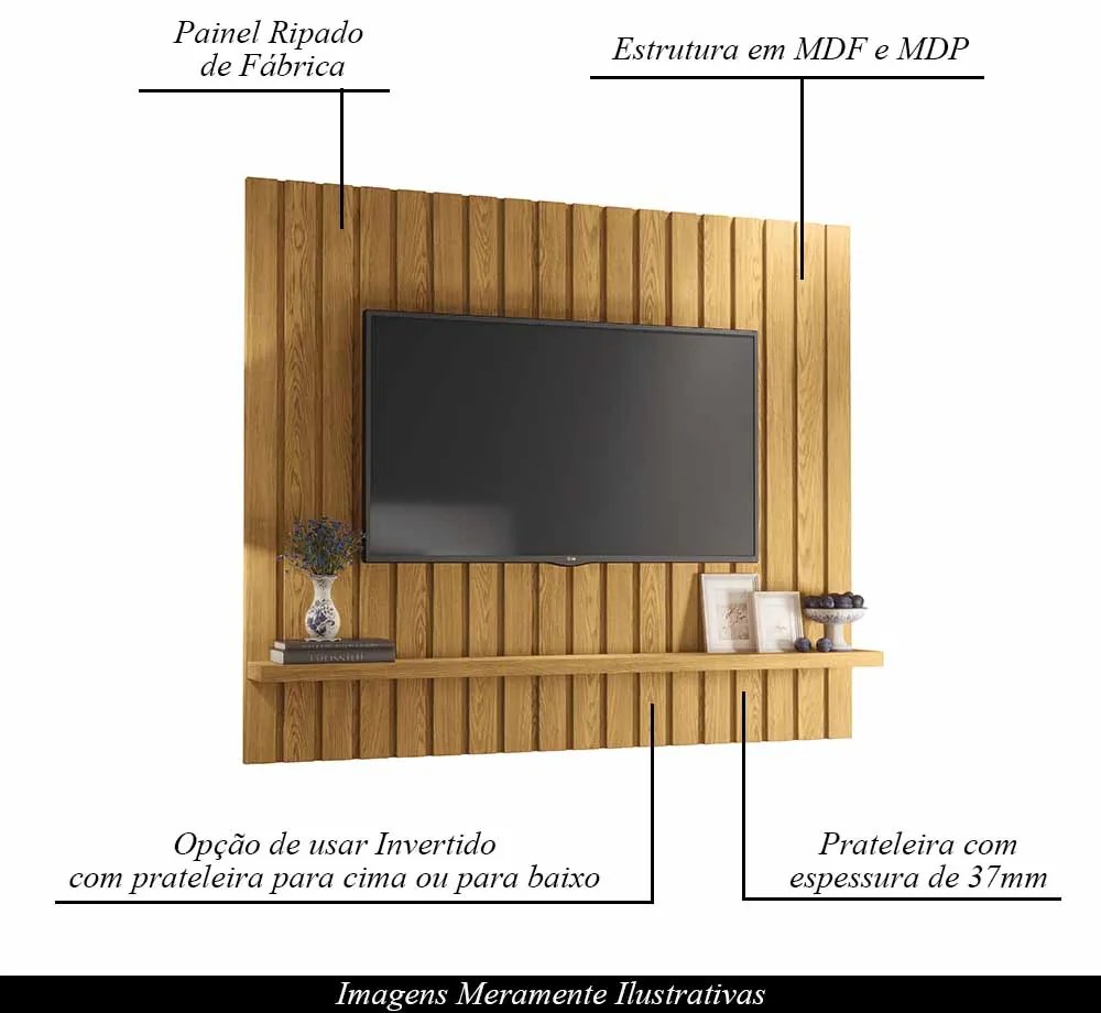 Painel Suspenso Decorativo Luogo 1.6 Ripado Carvalho G26 - Gran Belo
