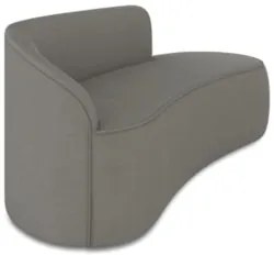 Sofá 3 Lugares Para Sala 180cm Orgânico Wendi Suede Grafite I01 - Mpo