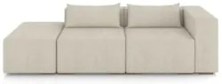 Sofá 4 Lugares 283cm Com Puff Esquerdo Fay Linho Off White Z55   - Mpo