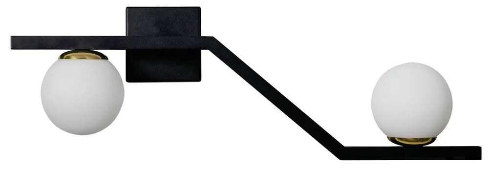 Arandela Zig 57X22X15Cm 2Xg9 / Globo Ø12Cm | Usina 16833/2 (TT-M Titânio Metálico, FOSCO)