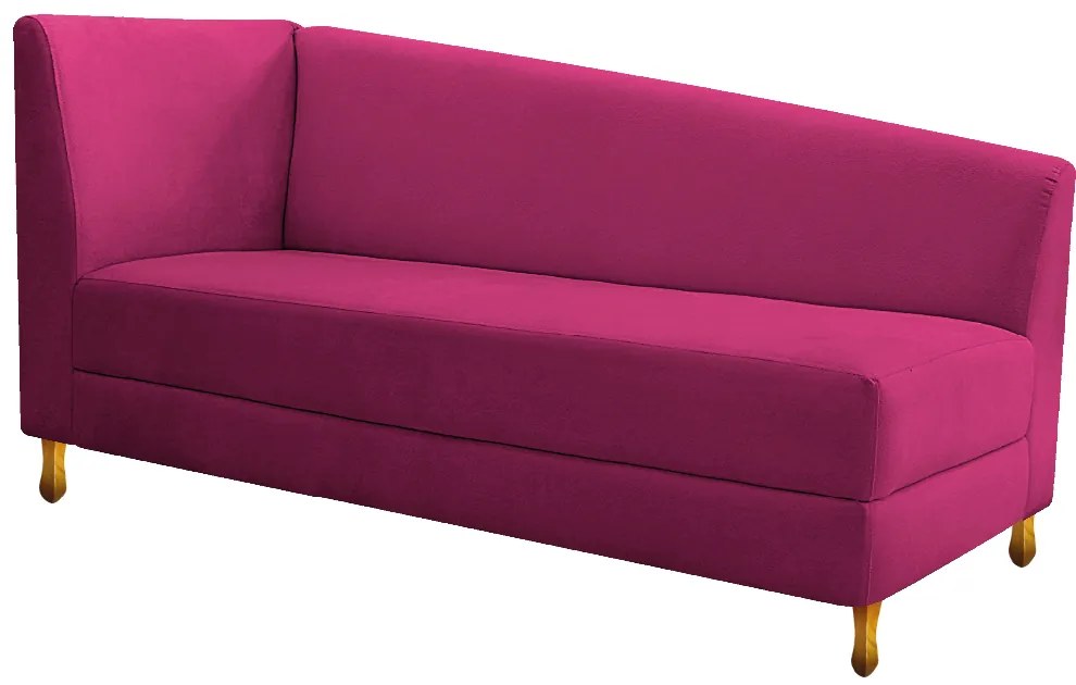 Recamier Valéria 140cm Lado Direito Suede Pink - ADJ Decor