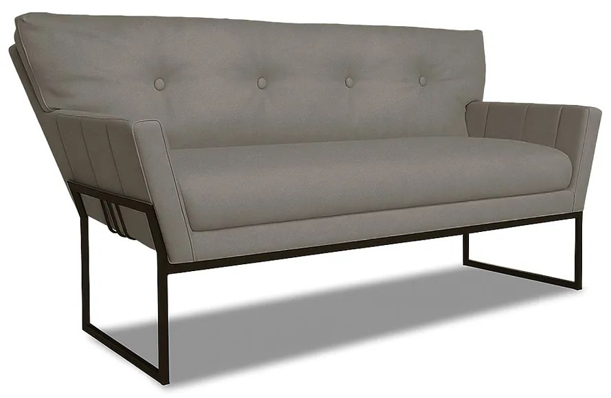 Namoradeira Anitta Base Industrial Preta Suede Grafite D03 - D'Rossi