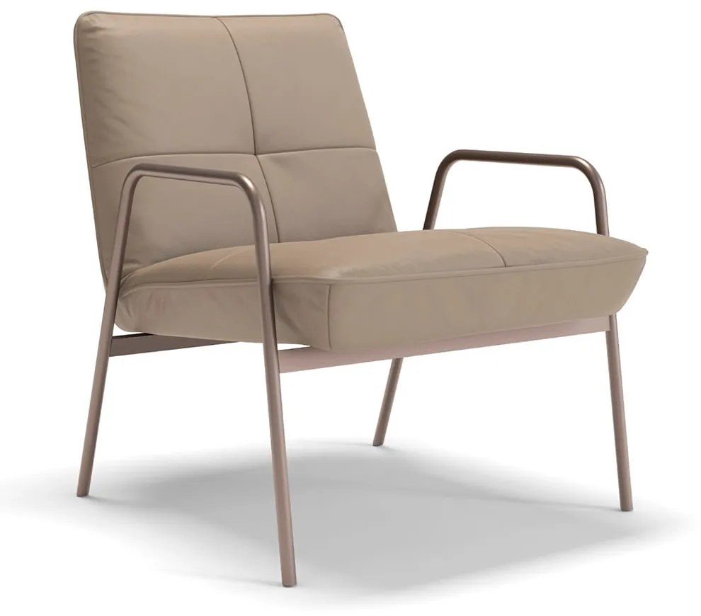 Poltrona Casablanca Couro Natural Sherwood Griggio - Poltrona Casablanca Couro Natural Sherwood - Griggio
