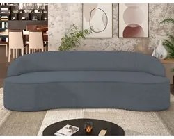 Sofá 3 Lugares para Sala de Estar Living 210cm Theo D06 Linho Mescla C