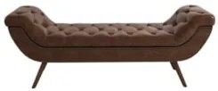 Puff Recamier Calçadeira 195cm Pés Palito Madeira Vêneto Z37 Couríssim