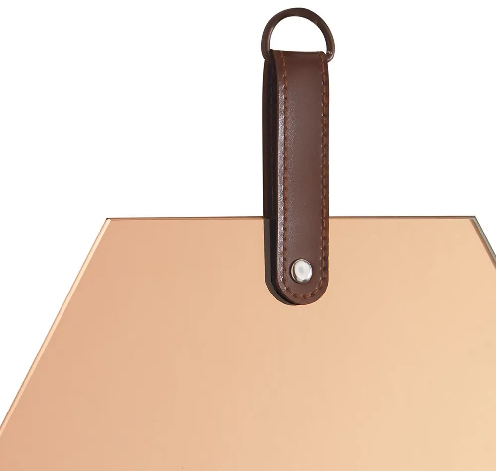 Espelho Hexágono em Vidro Cobre 25x25 cm - D'Rossi