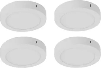Kit 4 Plafons Led Sobrepor Branco 12w 17cm Yamamura