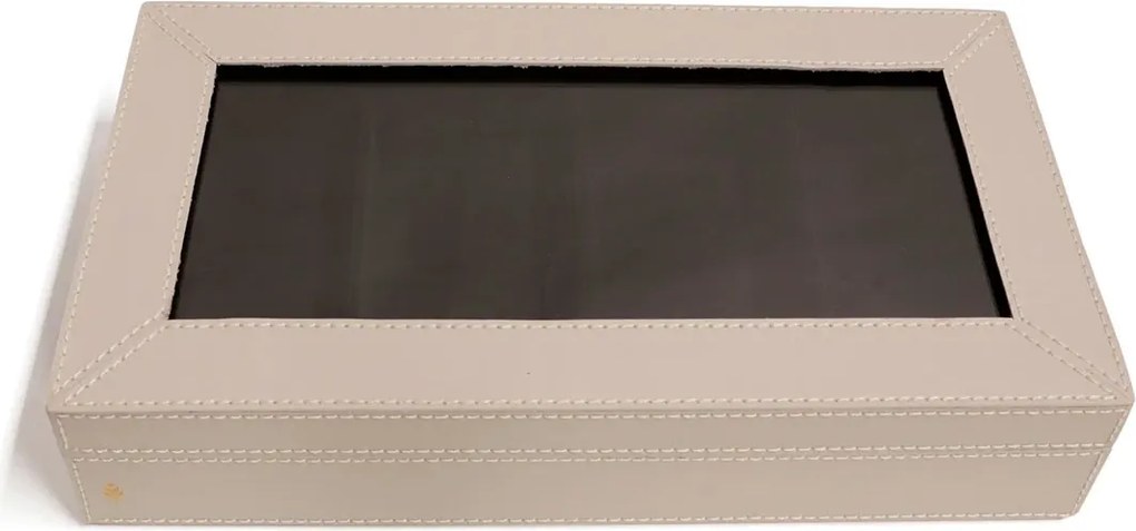 Caixa Porta Óculos Sottile Casa em Couro PU - Gelo  Gelo