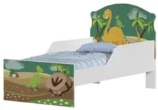 Mini Cama Infantil 148x68cm Com Proteção Lateral Dinossauro K06 - Mpoz