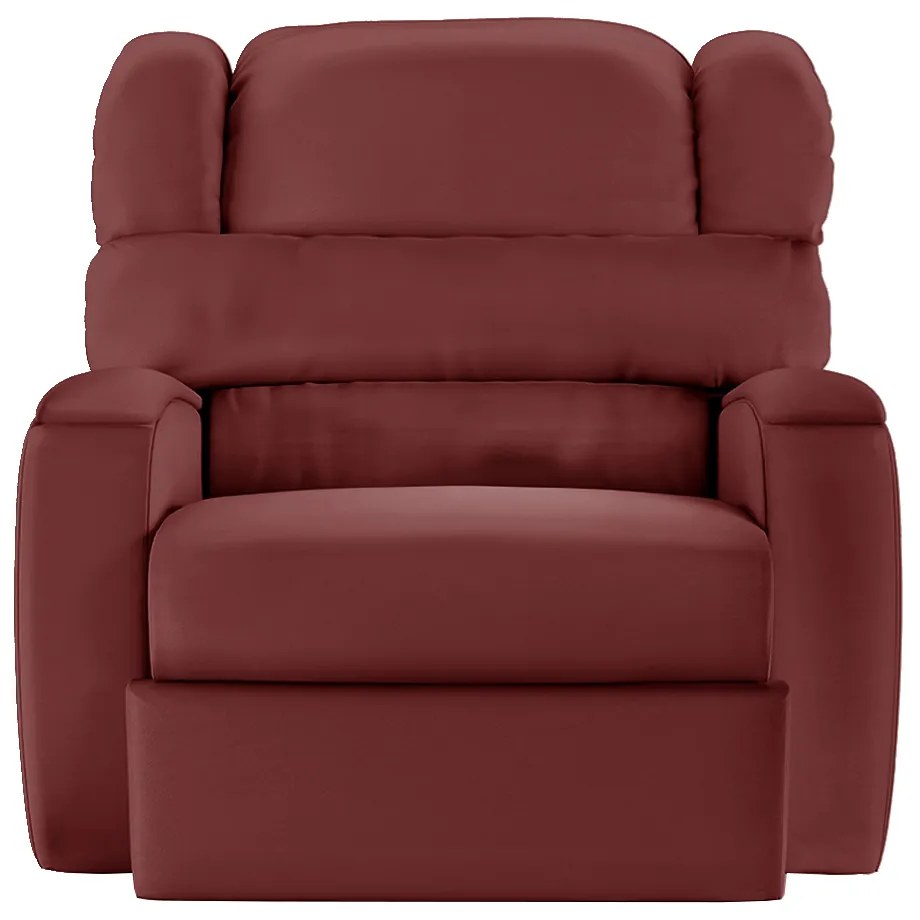 Poltrona do Papai Sala de Cinema Reclinável Kylie Manual PU Vermelho G23