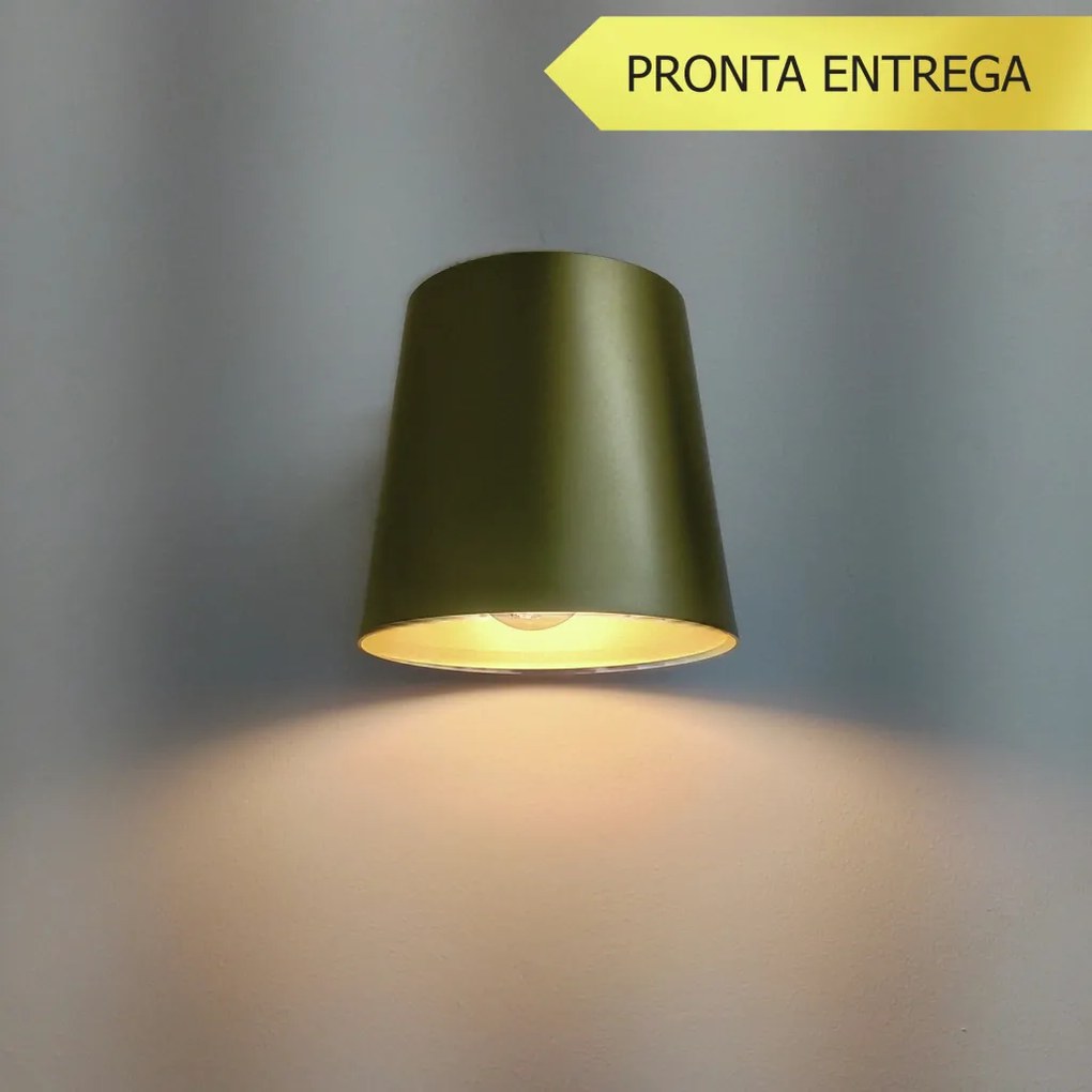 Arandela Cup Fixa 10X13X12Cm Alumínio 1Xe27 Mini Bulbo G45 - Qimporta... (CHAMPANHE)