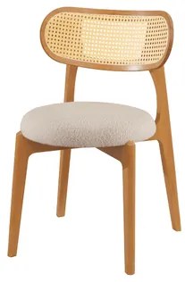 Cadeira de Jantar Serena Palha Cadeira de Jantar Serena Cinamomo Palha Linho Rústico