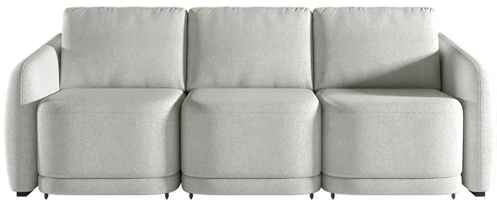 Sofá Cama Modulado Retrátil e Reclinável Decorativo Varsóvia 276cm Bouclê Cinza G33 - Gran Belo