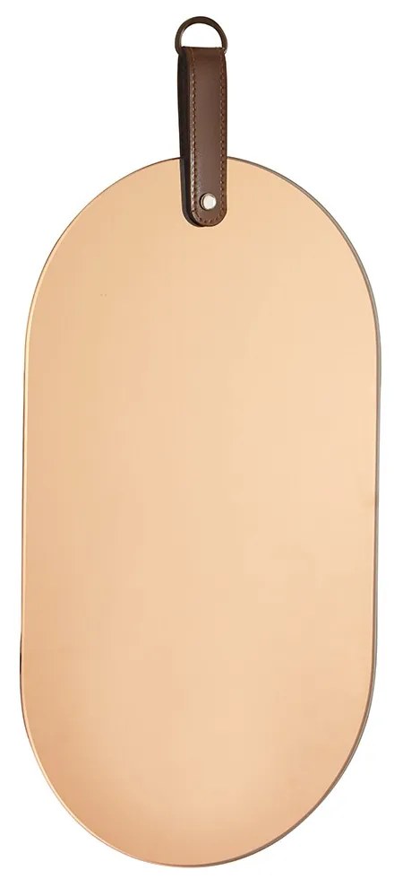 Espelho Elipse em Vidro Cobre 25x25 cm - D'Rossi