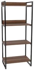Kit 3 Estante Livreiro Prisma Estilo Industrial 60cm 4 Prateleiras C08