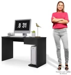 Mesa de Escritório Para Computador Noronha Z19 Preto - Mpozenato