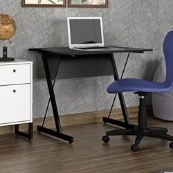 Kit 2 Mesas Para Computador Escrivaninha Zetta 90cm Pés Metálicos Pret
