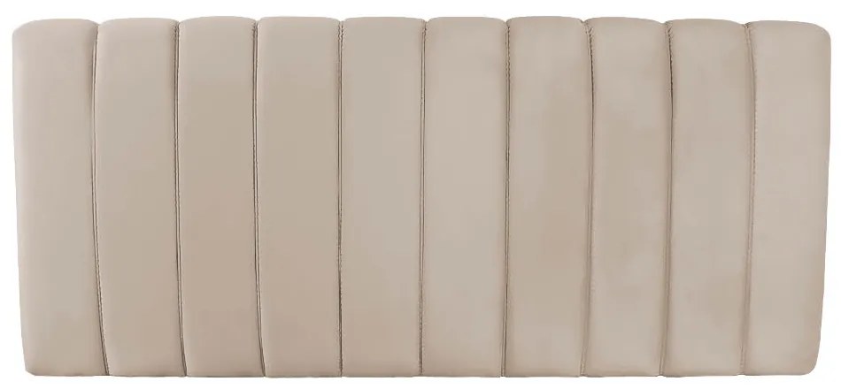 Calçadeira com Painel Olivia Queen 160 cm Veludo - D'Rossi - Bege
