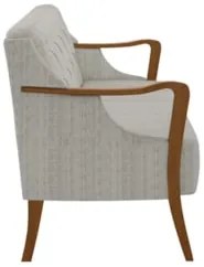 Poltrona Namoradeira 2 Lugares 135cm Capitonê Lapa Z32 Linho Cru - Mpo