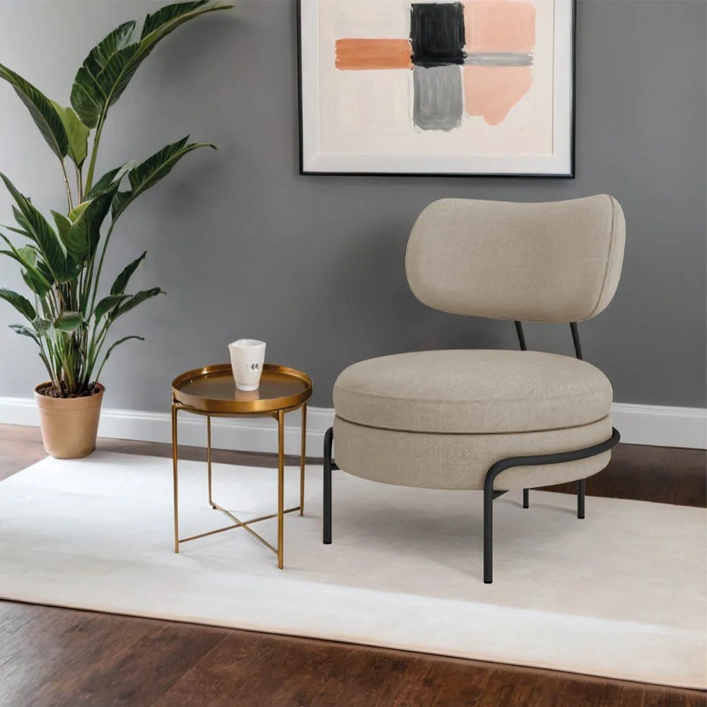 Kit 2 Poltronas Decorativas Luxo Moderna Sala de Estar Recepção Mimo Linho