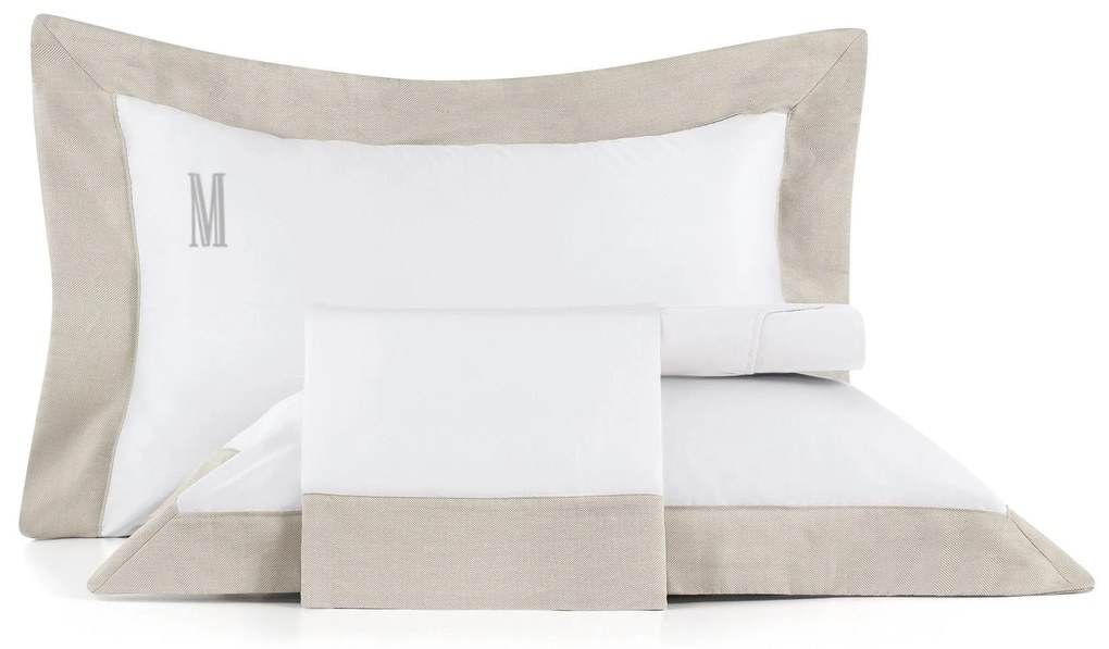 Jogo de Cama Altenburg Cetim 300 Fios Sublime Clássico Gama - Bege - Queen Bege - Queen