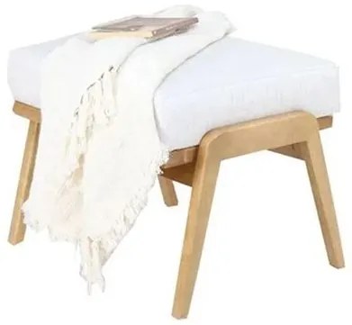 Puff Eleonor Estofado Cor Machê Base Amêndoa 60cm - 70894 Sun House