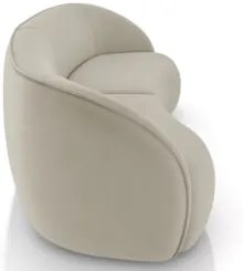 Sofá 4 Lugares Orgânico 318cm e Poltrona Zion Z32 Veludo Bege - Mpozen