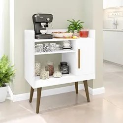 Balcão Multiuso Para Café 1 Porta Branco - Bechara