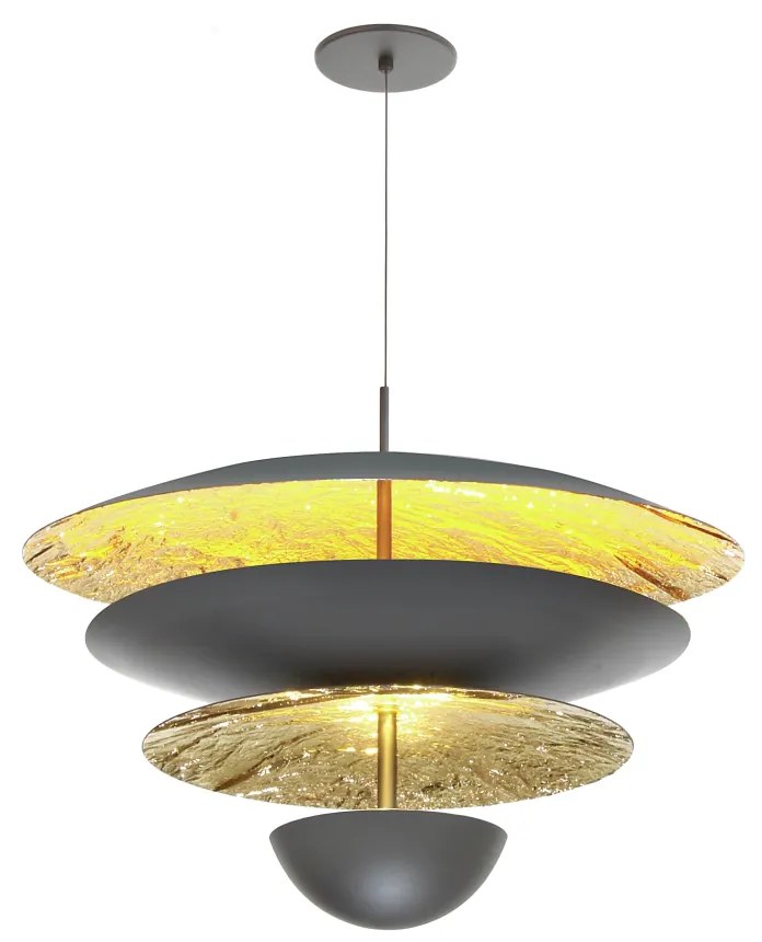 Pendente Aspen Ø60X50Cm 02Xled 5,5W 2700K 04Xmr11 Metal Aluminio - Old... (COBRE FOSCO, 220v, Liso)