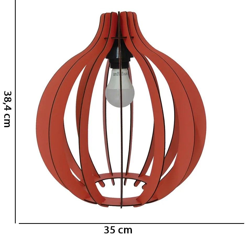 Lustre Pêndulo de Teto Luminária Pendente Living Coral 38,4x 35  cm - D'Rossi