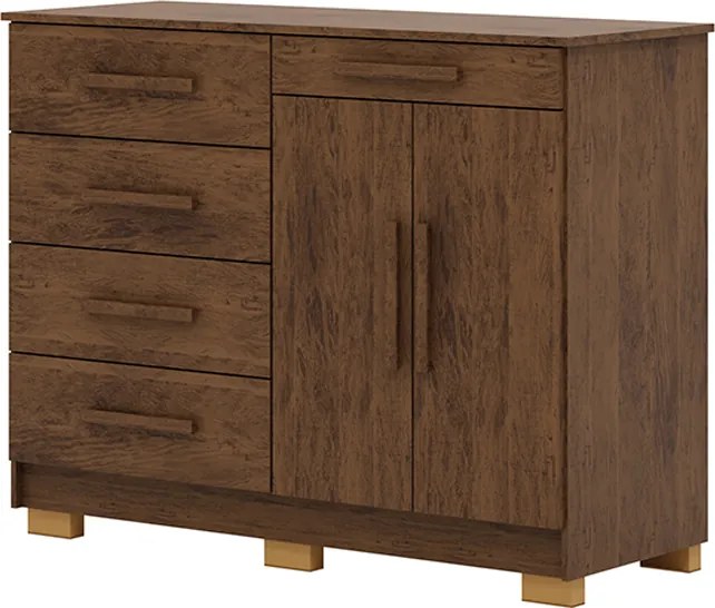 Cômoda Quarto 122cm com 2 Portas Sapateira Vitória V01 - D'Rossi - Imbuia