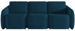 Sofá Cama Casal para Sala 246cm Polska Z08 Veludo Azul - Mpozenato