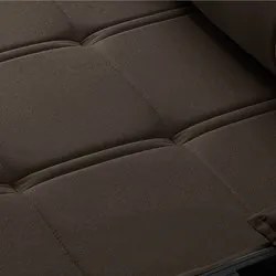 Sofá Retrátil 3 Lugares com Porta Copo 210cm Malta F05 Veludo Marrom E