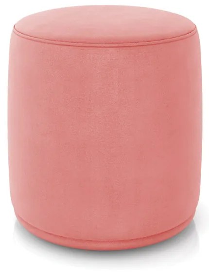 Puff Redondo Orgânico para Sala Malu Suede M11 - D'Rossi - Rose